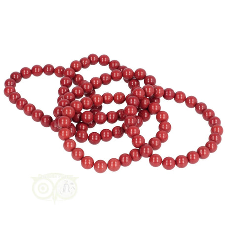 Rode Jaspis Armband 8 mm - 19 cm | Edelsteen armband