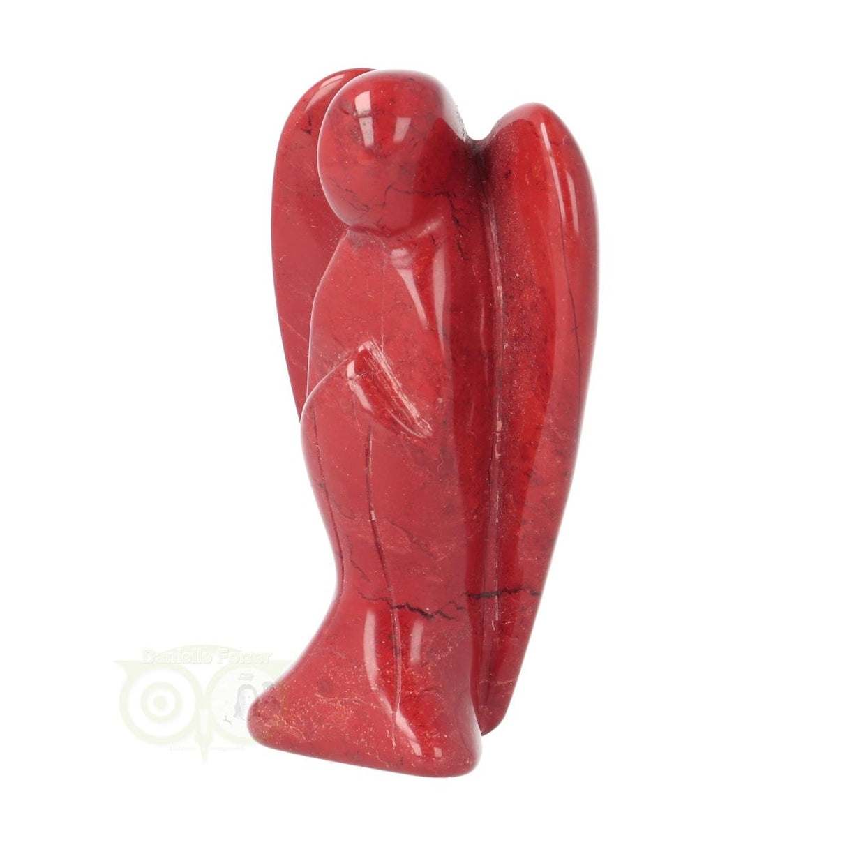 Rode Jaspis Engel ± 7.5 cm Nr 22