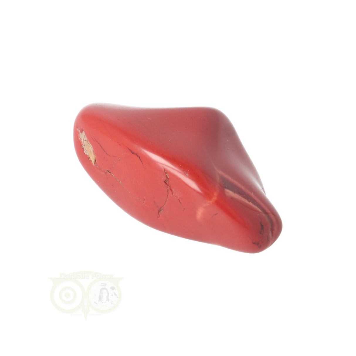 Rode Jaspis trommelsteen Nr  43