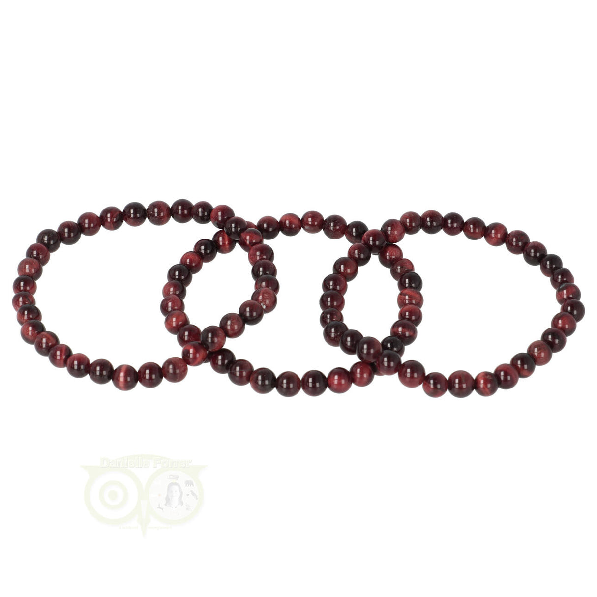 Rode Tijgeroog armband 6 mm