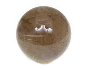 Rookkwarts bol 346 gram nr. 3 Ø 6,51 cm – donker rookkwarts met regenbooginsluitsels – Brazilië – Webshop Danielle Forrer