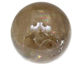 Rookkwarts bol 1399 gram nr. 4 Ø 10,15 cm – donker rookkwarts met regenbooginsluitsels – Brazilië – Webshop Danielle Forrer
