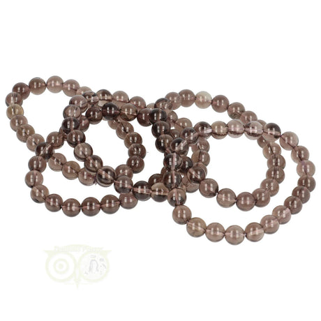 Rookkwarts Armband 8 mm - 19 cm | Edelsteen armband