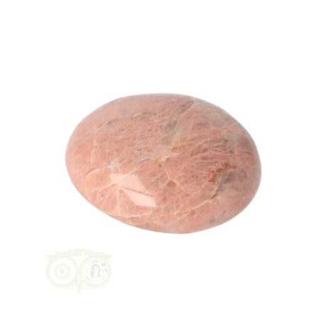 Roze maansteen edelsteen – handsteen met zachte roze tint en glad oppervlak