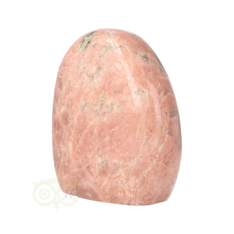 Roze maansteen edelstenen sculptuur met warme uitstraling
