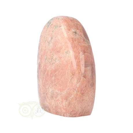 Roze maansteen sculptuur compact formaat met subtiele glans