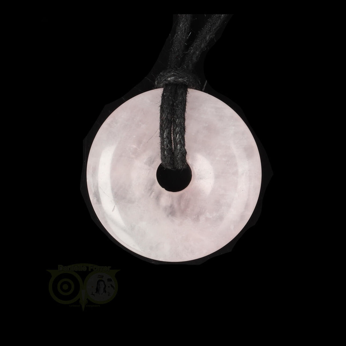 Rozenkwarts donut hanger Nr 25- Ø 3 cm