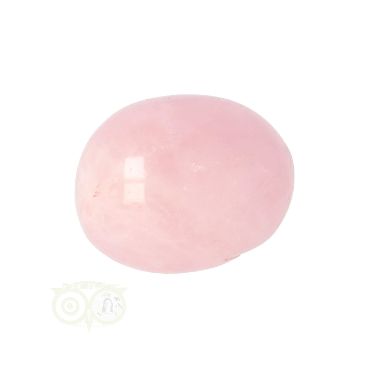 Rozenkwarts geronde handsteen  Nr 16
