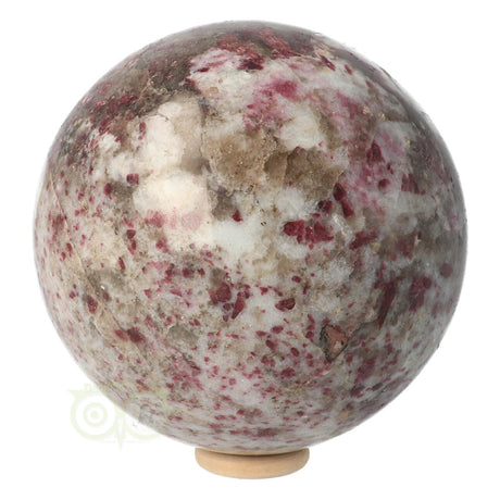 Rubbeliet bol nr. 1 – bovenaanzicht – wit kwarts met roze vlekken – Webshop Danielle Forrer