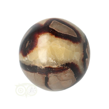 Septarie bol nr. 23 – schuin aanzicht – warme goudbruine tinten – Madagaskar – Webshop Danielle Forrer