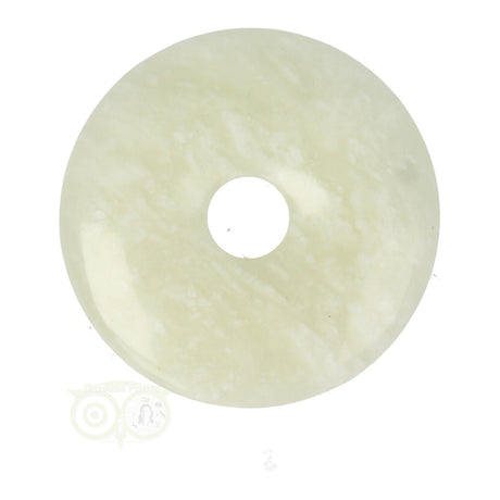 Edelstenen donut hanger serpentijn new jade – groene steen met natuurlijke uitstraling
