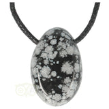 Sneeuwvlok Obsidiaan hanger Nr 16