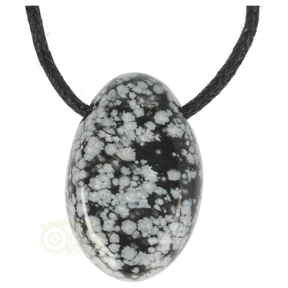 Sneeuwvlok Obsidiaan hanger Nr 16