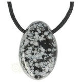 Sneeuwvlok Obsidiaan hanger Nr 16