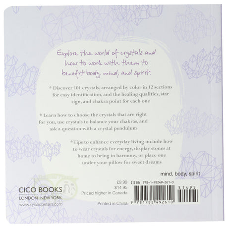 The little pocket book of Crystal tips & cures - Philip Permutt backcover