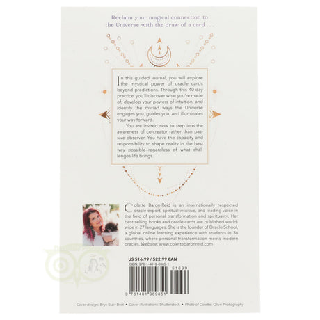 The Oracle Card Journal - Colette Baron-Reid - achterkant boek paperback Engels – Webshop Danielle Forrer