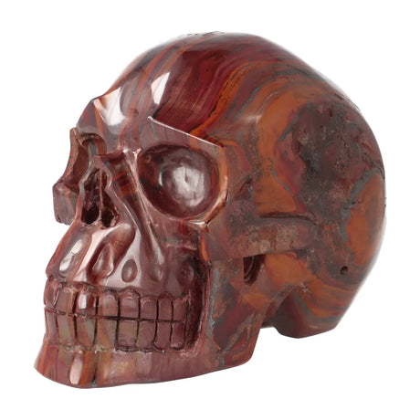 tijgerijzer skull groot formaat edelsteen schedel