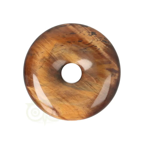 tijgeroog donut edelsteen hanger