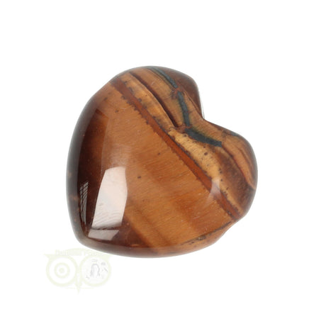 tijgeroog hanger hart goudbruin