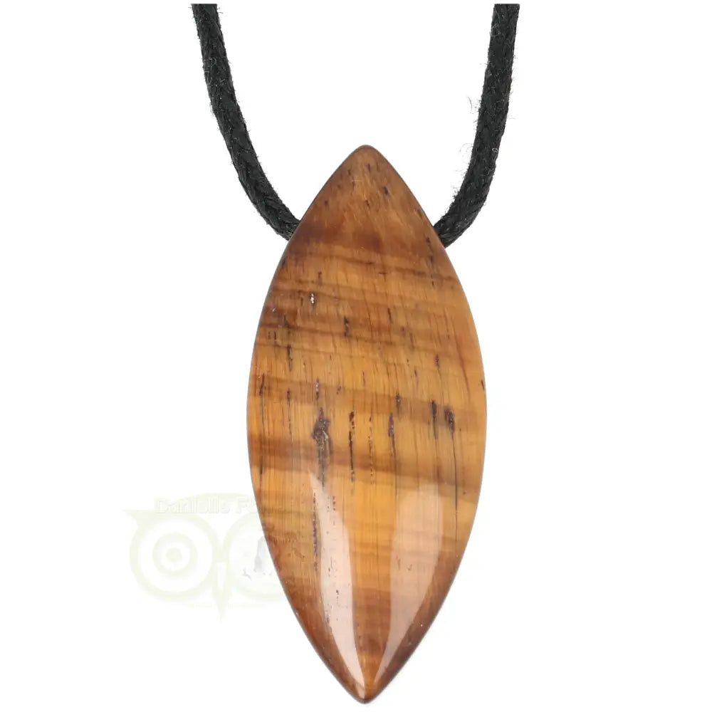 Tijgeroog Ovaal-Druppel hanger Nr 26