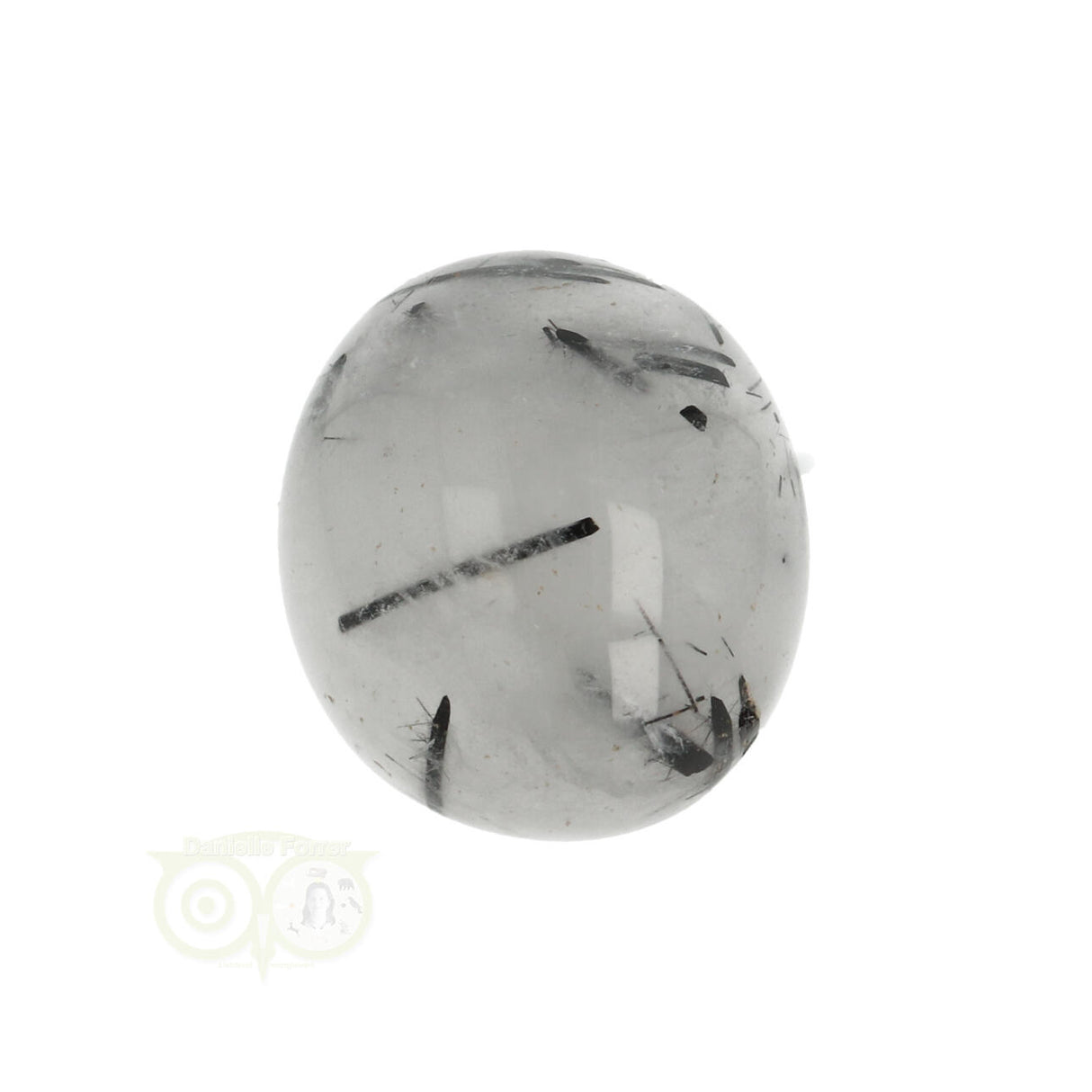 Toermalijn kwarts geronde trommelsteen Nr 23