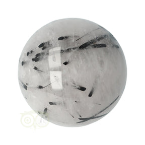 Toermalijnkwarts bol nr. 24 bergkristal zwarte toermalijn 5,27 cm 203 gram – Webshop Danielle Forrer