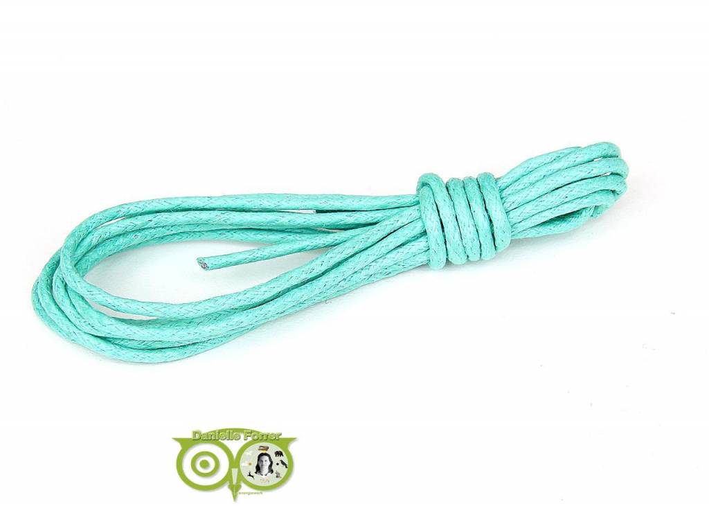 Waxkoord 1.5 mm Turquoise-Mint 1,2 mtr.
