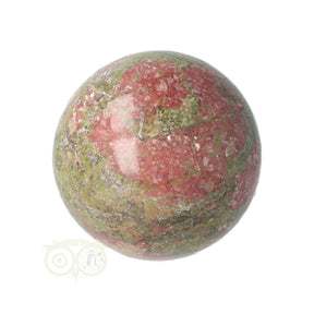 Unakiet bol 186 gram nr. 9 Ø 4,99 cm – mosgroen met roze en zalmoranje vlekken – Webshop Danielle Forrer