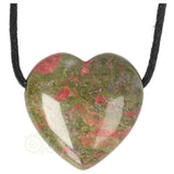 Unakite heart pendant No. 12