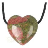Unakite heart pendant No. 14