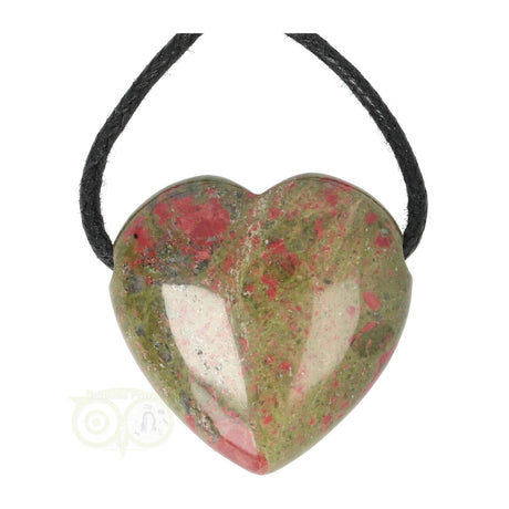 Unakit Herzanhänger Nr. 19 - ca. 3 cm | Edelsteinschmuck