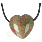 Unakite heart pendant No. 19