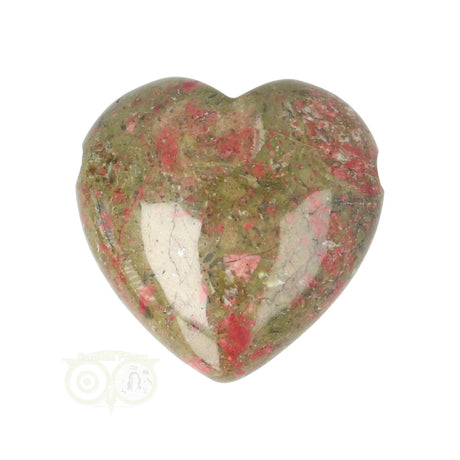Unakite heart pendant no. 9 – approx. 3 cm | Gemstone jewellery