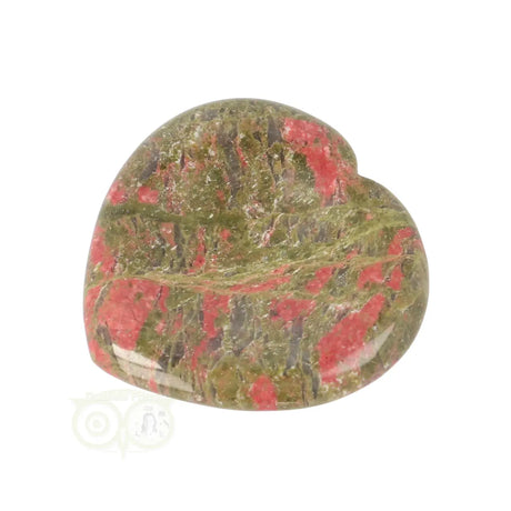 Unakite heart worry stone No. 12