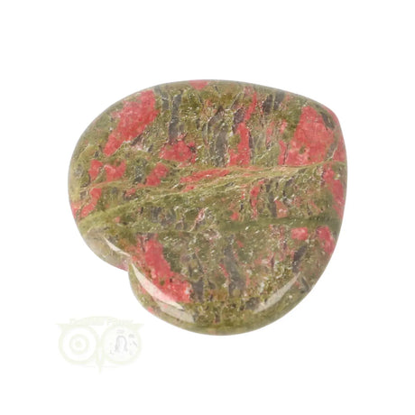 Unakite heart worry stone No. 12