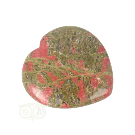 Unakite heart worry stone No. 12