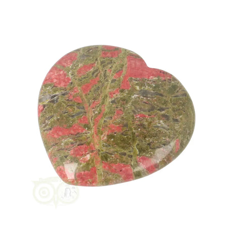 Unakite heart worry stone No. 12