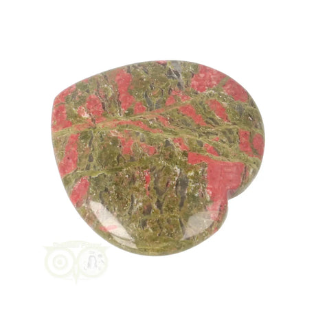 Unakite heart worry stone No. 12