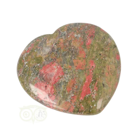 Unakite heart worry stone No. 14