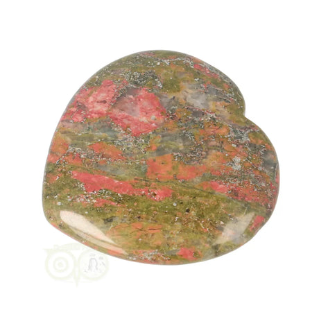 Unakite heart worry stone No. 14