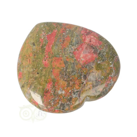 Unakite heart worry stone No. 14