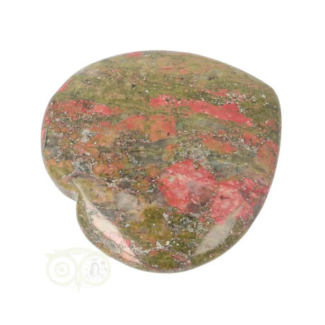 Unakite heart worry stone No. 14