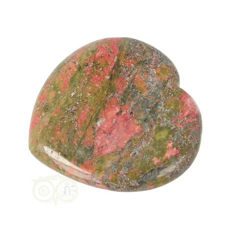 Unakite heart worry stone No. 14