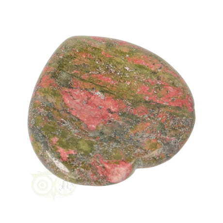 Unakite heart worry stone No. 14