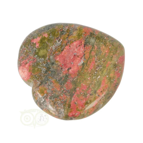 Unakite heart worry stone No. 14