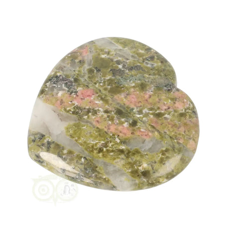 Unakite heart worry stone No. 16