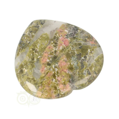 Unakite heart worry stone No. 16