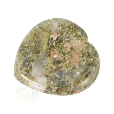 Unakite heart worry stone No. 16