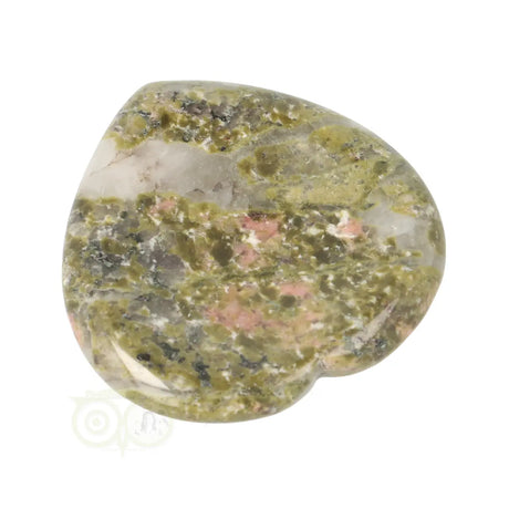 Unakite heart worry stone No. 16