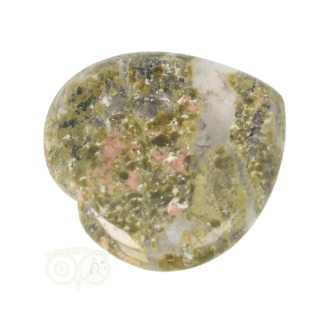 Unakite heart worry stone No. 16